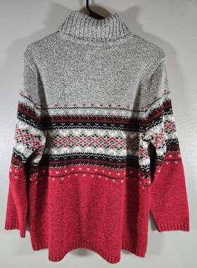 Essentials by Maggie Women's Multicolored Turtleneck Sweater Size 18/20